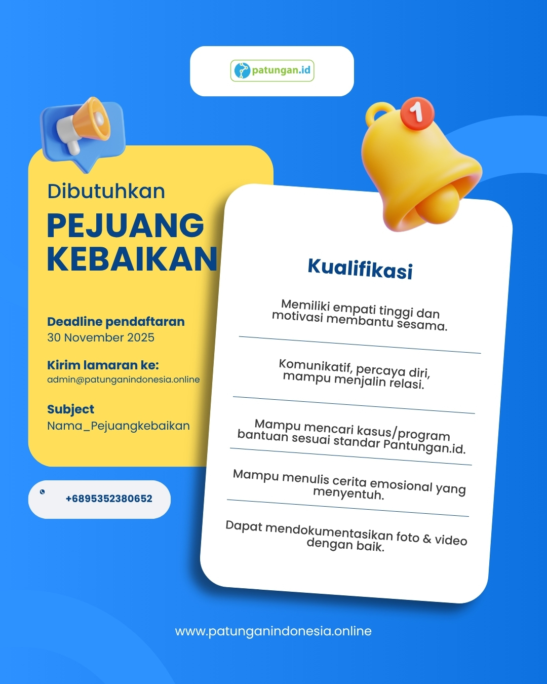 Kamu orang yang cocok untuk bergabung bersama kami?